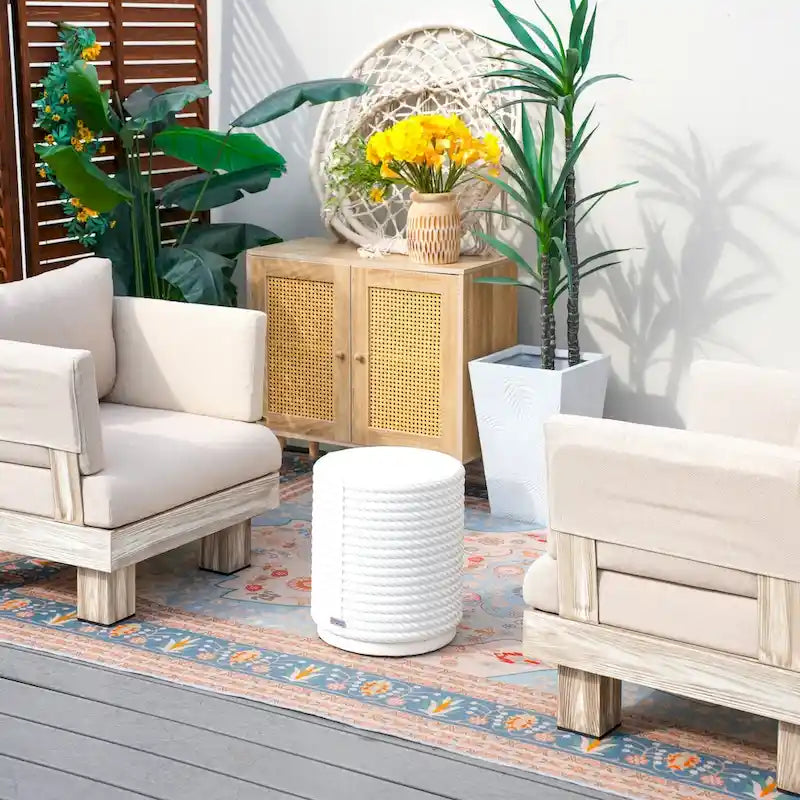 Ensemble de canapé d'extérieur 3 pièces en aluminium avec coussins rembourrés en éponge et table basse