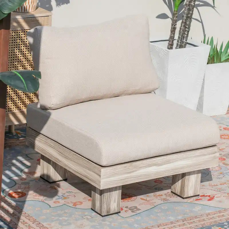 Ensemble de canapé d'extérieur 3 pièces en aluminium avec coussins rembourrés en éponge et table basse