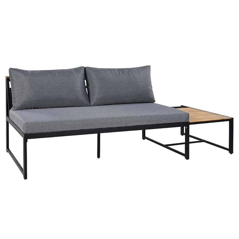 Ensemble de canapé d'extérieur 4 pièces avec coussins imperméables