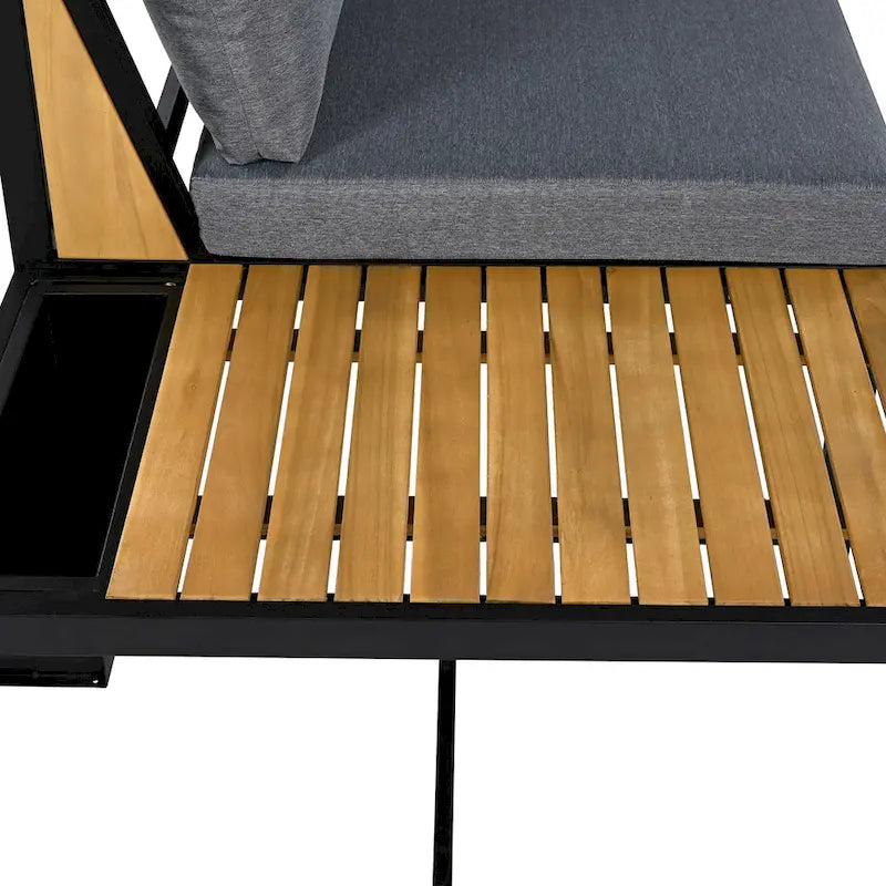 Ensemble de canapé d'extérieur 4 pièces avec coussins imperméables