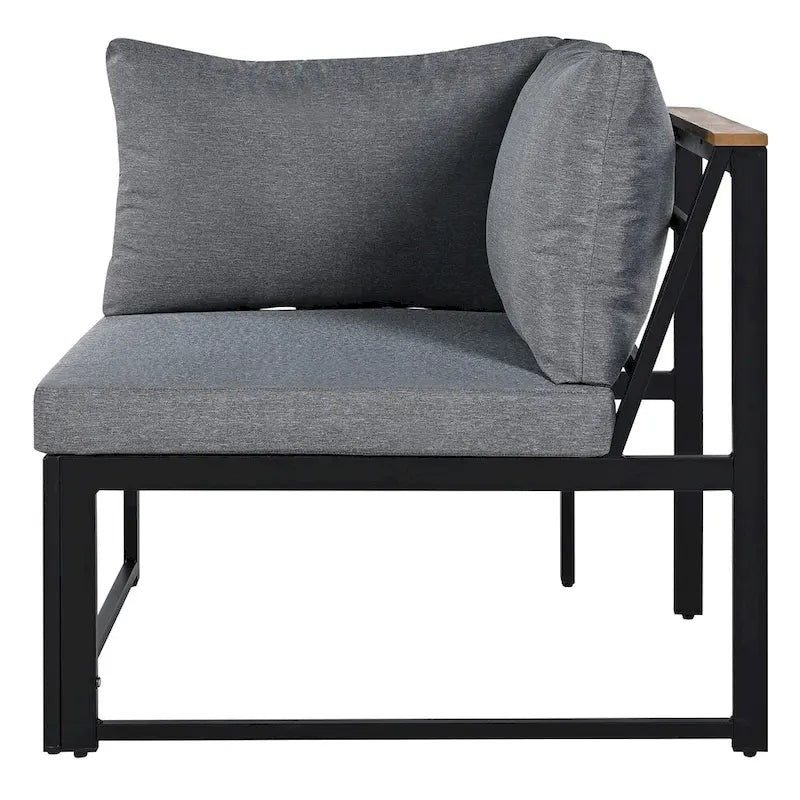 Ensemble de canapé d'extérieur 4 pièces avec coussins imperméables