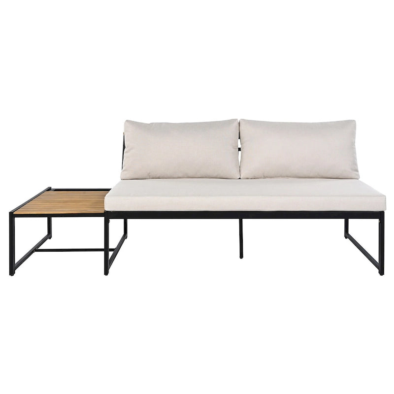 Ensemble de canapé d'extérieur 4 pièces avec coussins imperméables