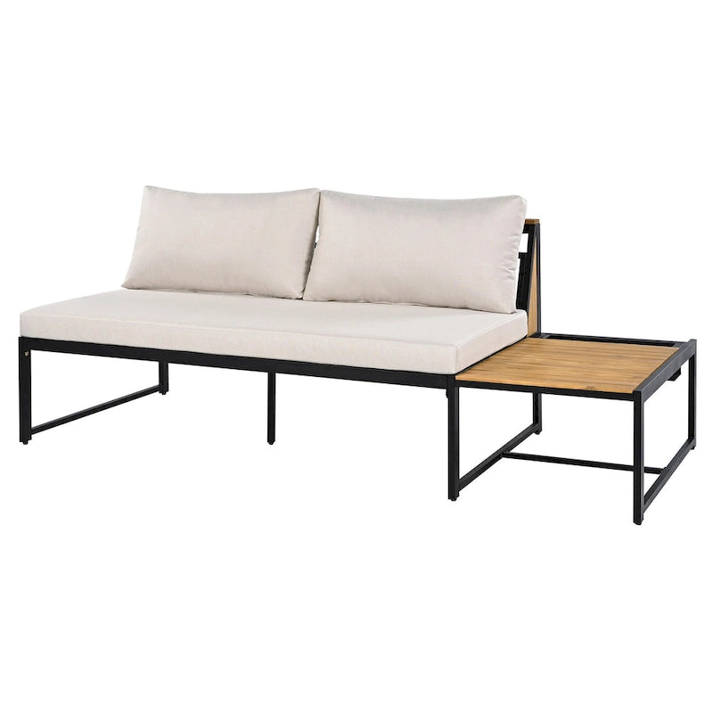 Ensemble de canapé d'extérieur 4 pièces avec coussins imperméables