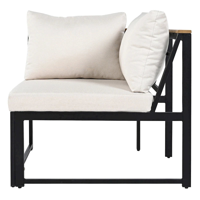 Ensemble de canapé d'extérieur 4 pièces avec coussins imperméables