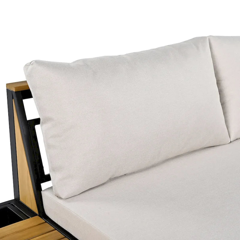 Ensemble de canapé d'extérieur 4 pièces avec coussins imperméables