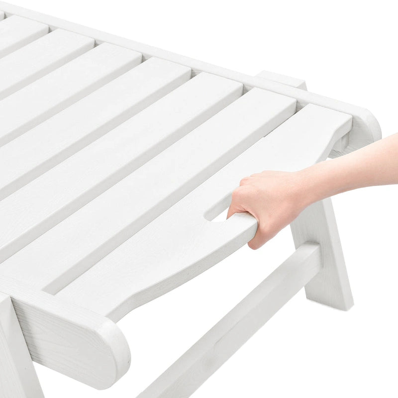 Yurevna HDPS Chaise longue d'extérieur tous temps avec table d'appoint (ensemble 2 pièces)