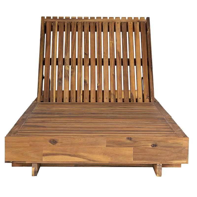Christopher Knight Home - Lot de 2 chaises longues d'extérieur Lingard en bois d'acacia