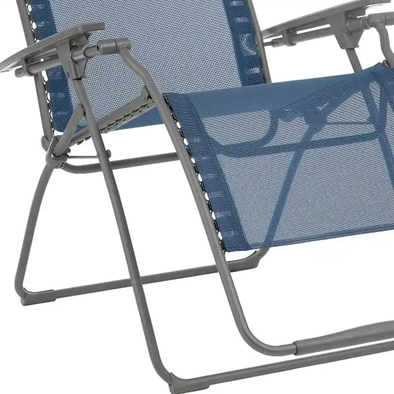 Chaise longue d'extérieur zéro gravité en acier de 76 cm avec assise en toile rembourrée - 75,9 x 90 x 125 cm