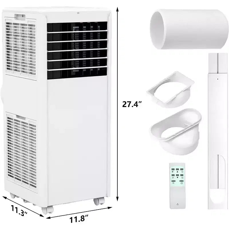 Climatiseur portable 8 000 BTU - 3-en-1 : refroidissement, déshumidificateur et ventilateur pour 32,5 m² avec mode nuit et garantie d'un an
