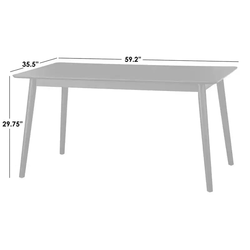 Table à manger rectangulaire, noire