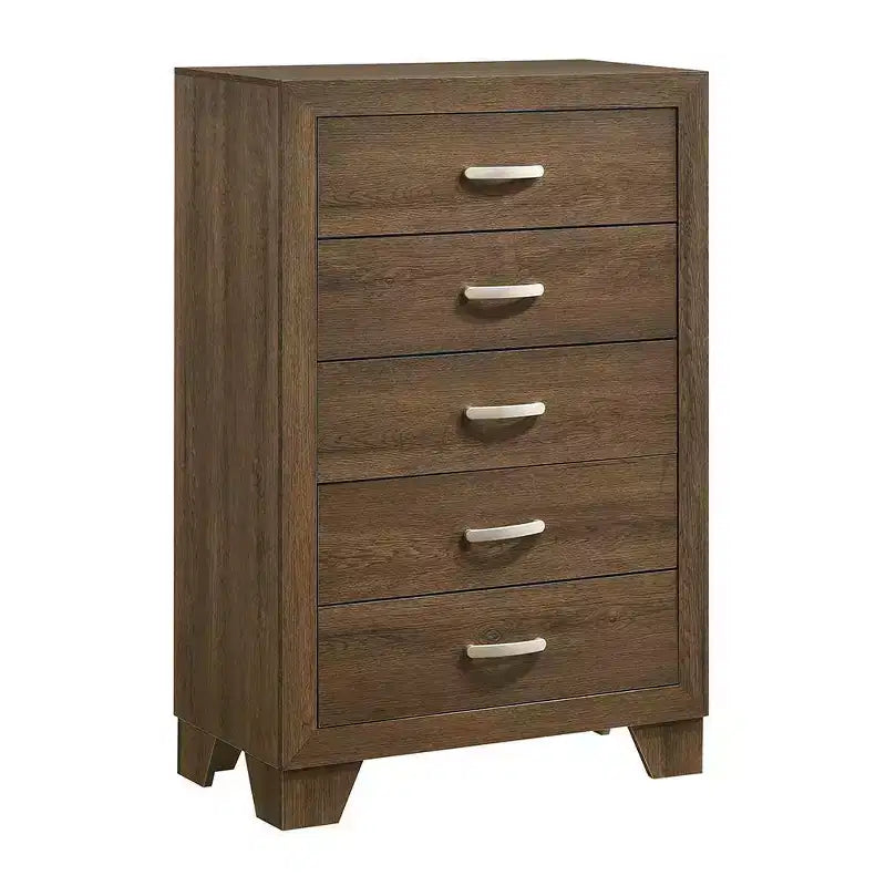 Commode 5 tiroirs, 32 po, chêne