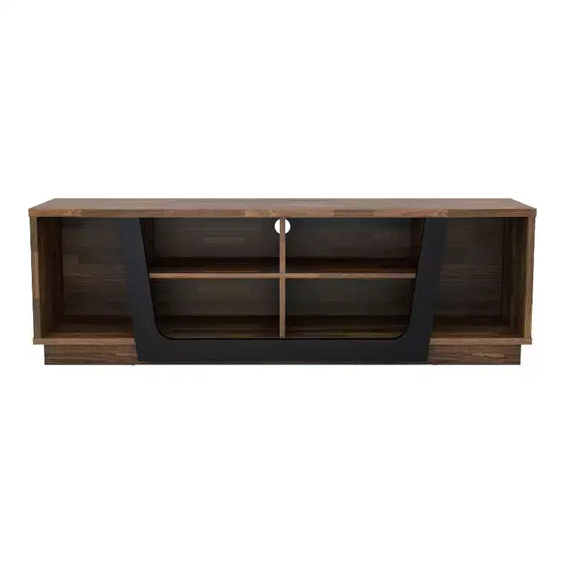 Meuble TV transitoire pour téléviseurs jusqu'à 7", hickory clair, gestion des câbles