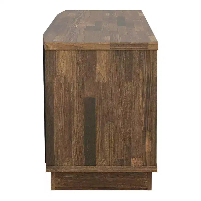 Meuble TV transitoire pour téléviseurs jusqu'à 7", hickory clair, gestion des câbles