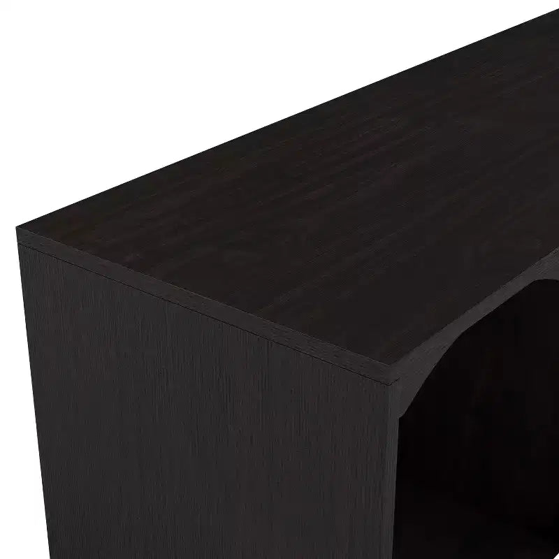 Meuble TV moderne pour téléviseurs jusqu'à 70", Espresso, Étagères ouvertes, Capacité de 150 lb