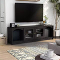 Meuble TV moderne pour téléviseurs jusqu'à 70", Espresso, Étagères ouvertes, Capacité de 150 lb