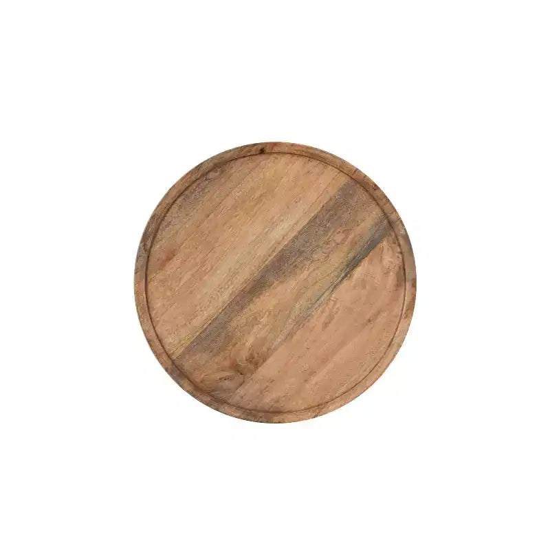 Table d'appoint en bois et métal, naturel
