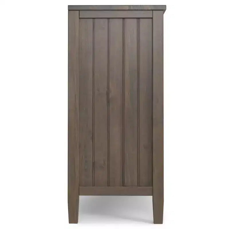 Meuble de rangement bas, Marron fumé, Style contemporain, Pin et contreplaqué