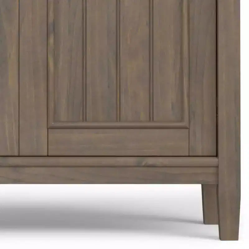 Meuble de rangement bas, Marron fumé, Style contemporain, Pin et contreplaqué