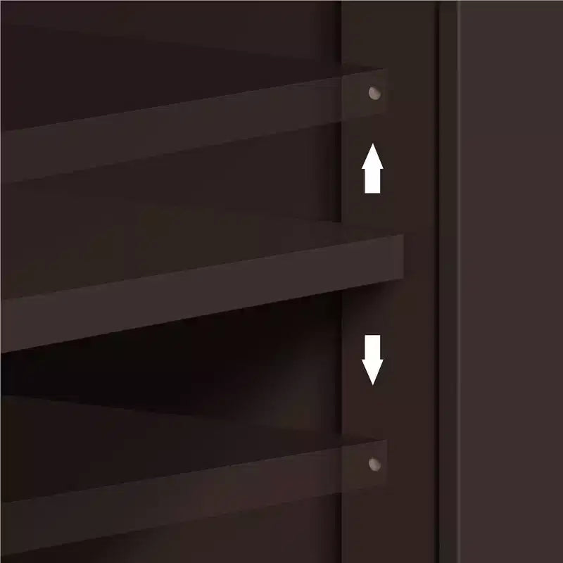 Meuble bas de salle de bain avec double porte et étagères réglables