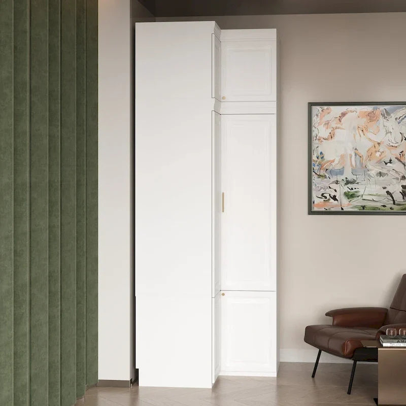 93.9H/74.2H Armoires Penderie Placard Rangement avec Tiroirs