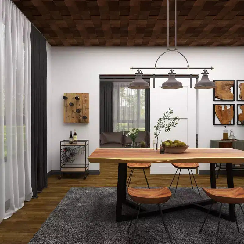 Range-bouteilles mural rustique en bois marron