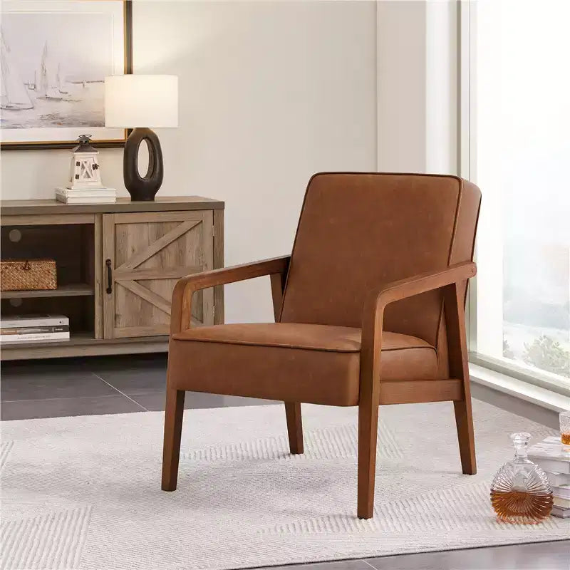 Fauteuil d'appoint moderne en similicuir