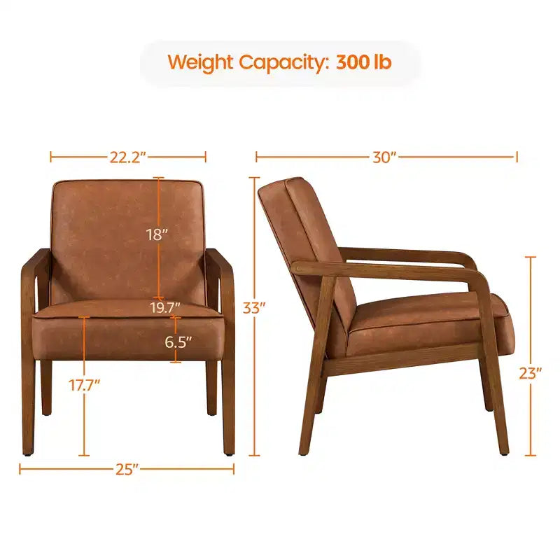 Fauteuil d'appoint moderne en similicuir