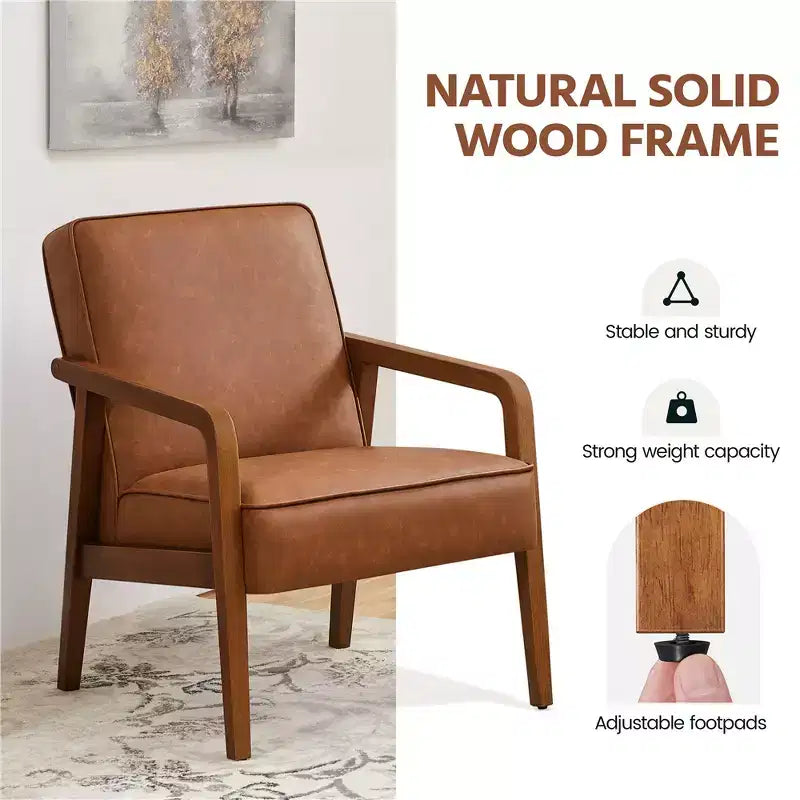 Fauteuil d'appoint moderne en similicuir