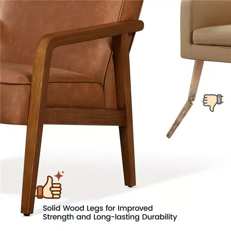 Fauteuil d'appoint moderne en similicuir