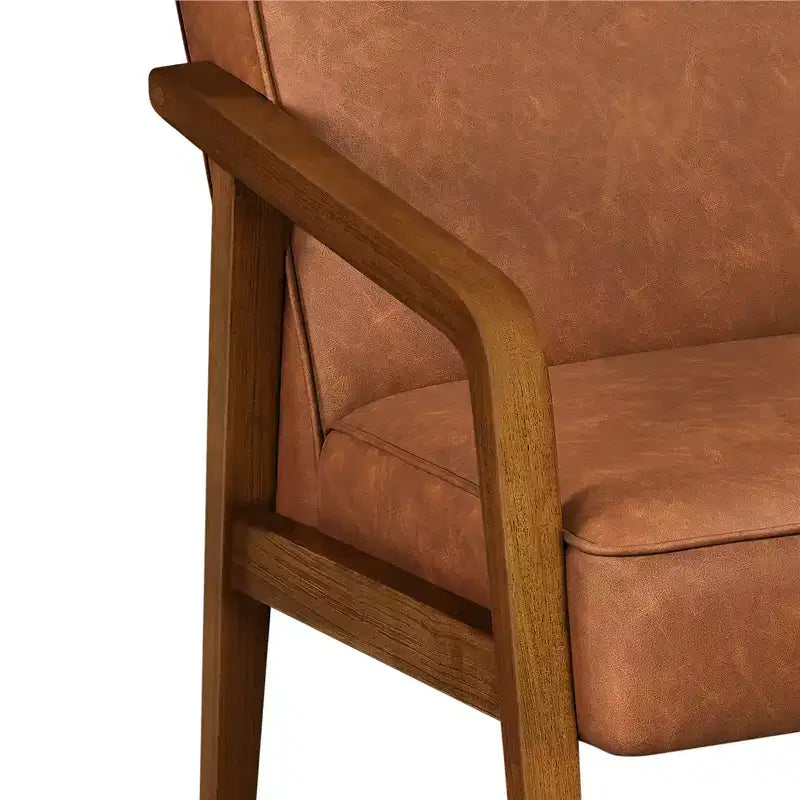 Fauteuil d'appoint moderne en similicuir