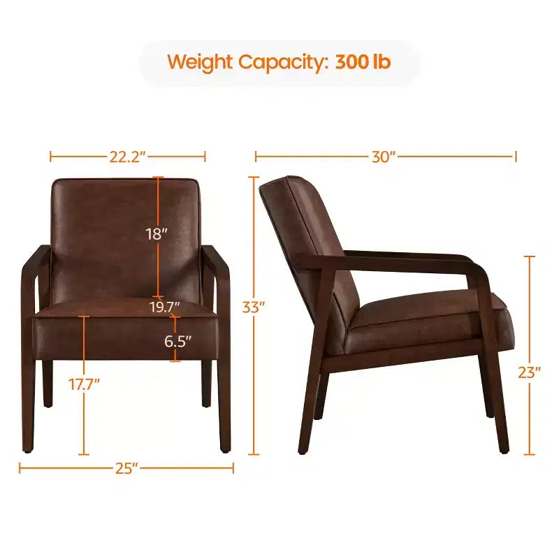 Fauteuil d'appoint moderne en similicuir