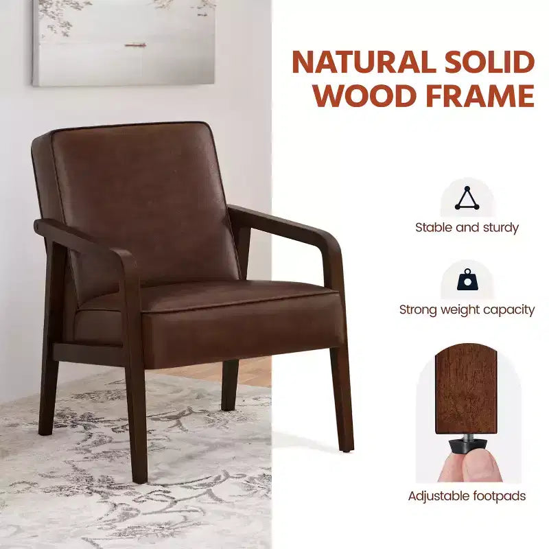 Fauteuil d'appoint moderne en similicuir