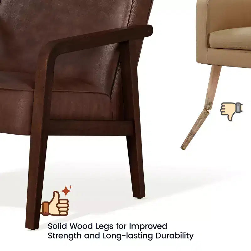 Fauteuil d'appoint moderne en similicuir