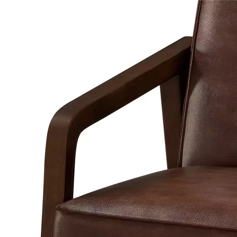 Fauteuil d'appoint moderne en similicuir