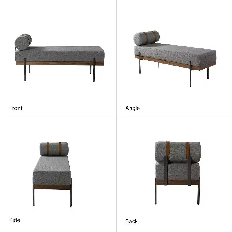 Banc d'entrée avec coussin amovible, style industriel