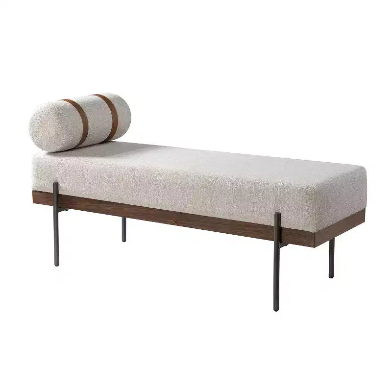 Banc d'entrée avec coussin amovible, style industriel
