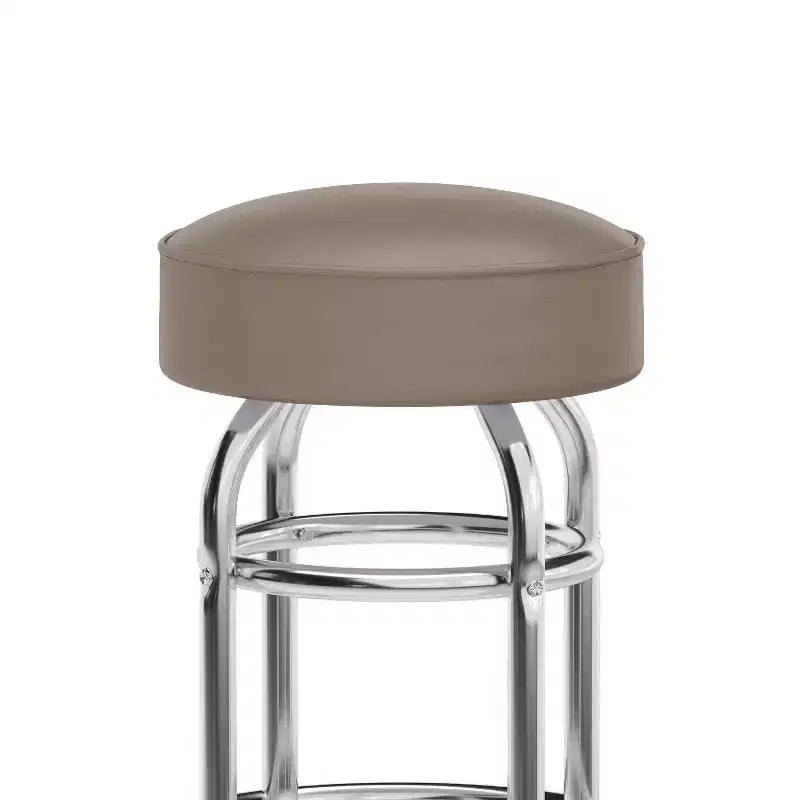 Tabouret de bar chromé à double anneau – Lot de 2