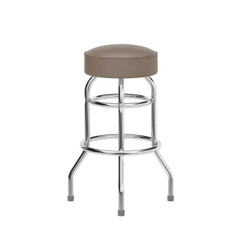 Tabouret de bar chromé à double anneau – Lot de 2