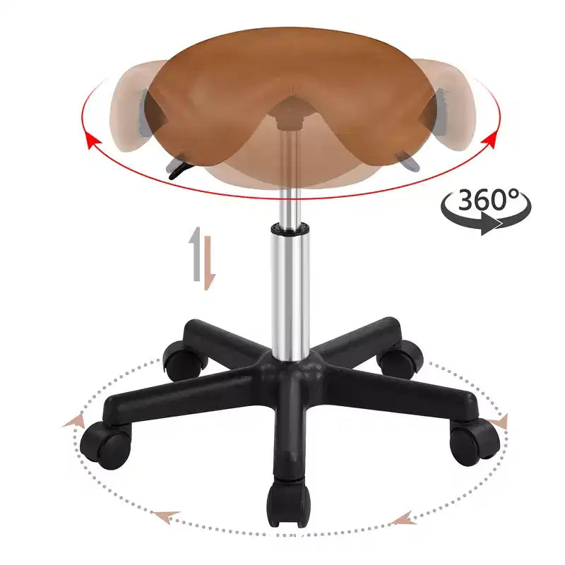 Tabouret à roulettes selle hydraulique réglable Chaise de salon