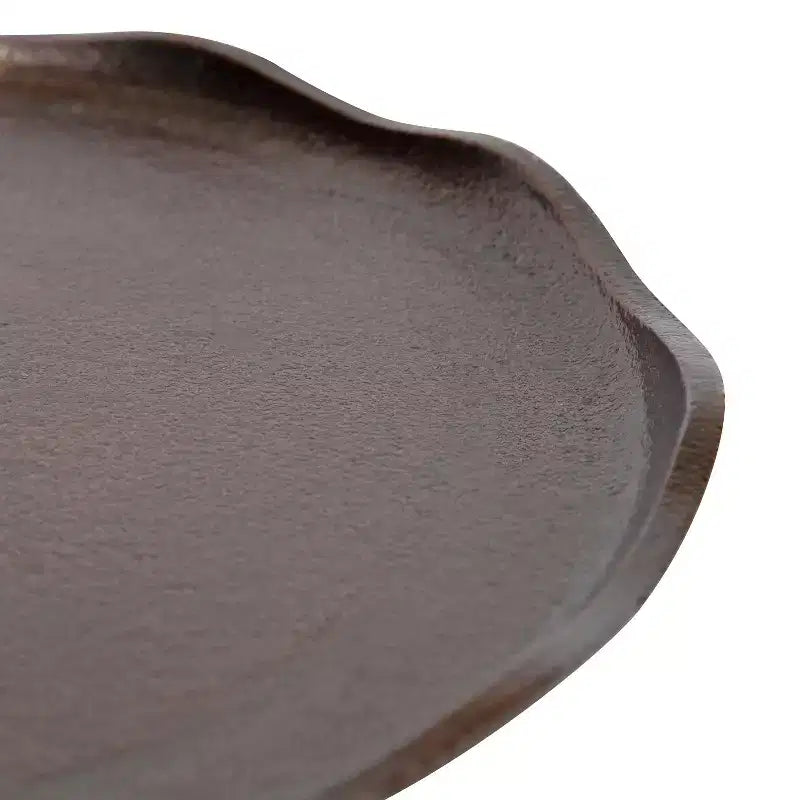Table basse ronde, aluminium bronze