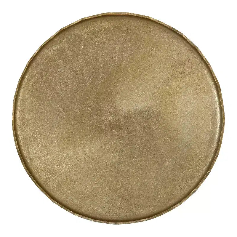Table basse ronde, aluminium bronze