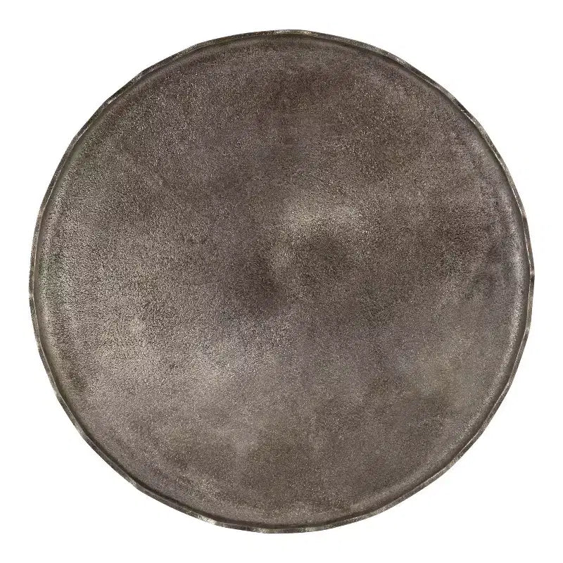 Table basse ronde, aluminium bronze