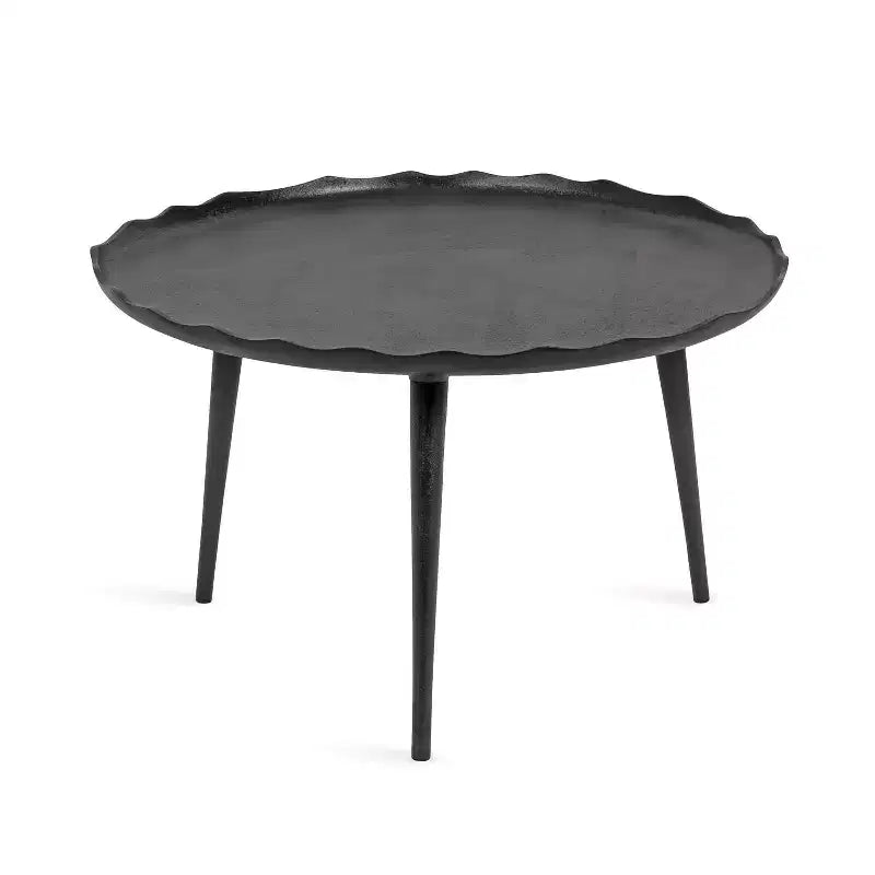 Table basse ronde, aluminium bronze