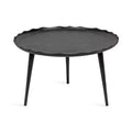 Table basse ronde, aluminium bronze