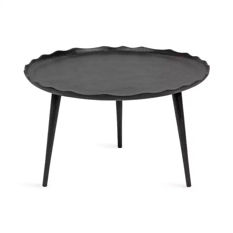Table basse ronde, aluminium bronze