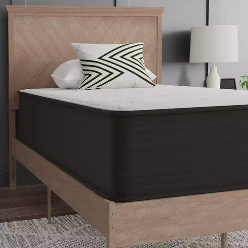 Matelas hybride 30 cm en mousse haute densité et ressorts ensachés, certifié CertiPUR-US, matelas en boîte