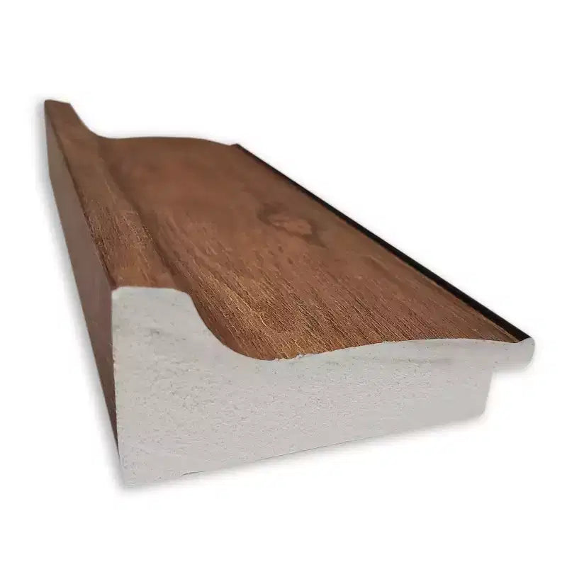 Petit miroir mural biseauté pour salle de bain, cadre en bois gris brun