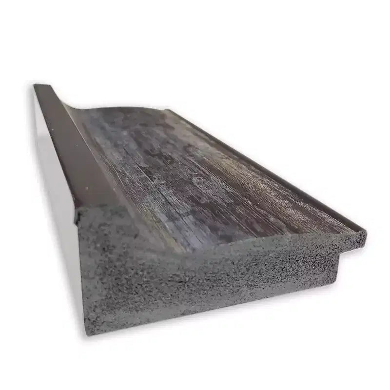 Petit miroir mural biseauté pour salle de bain, cadre en bois gris brun