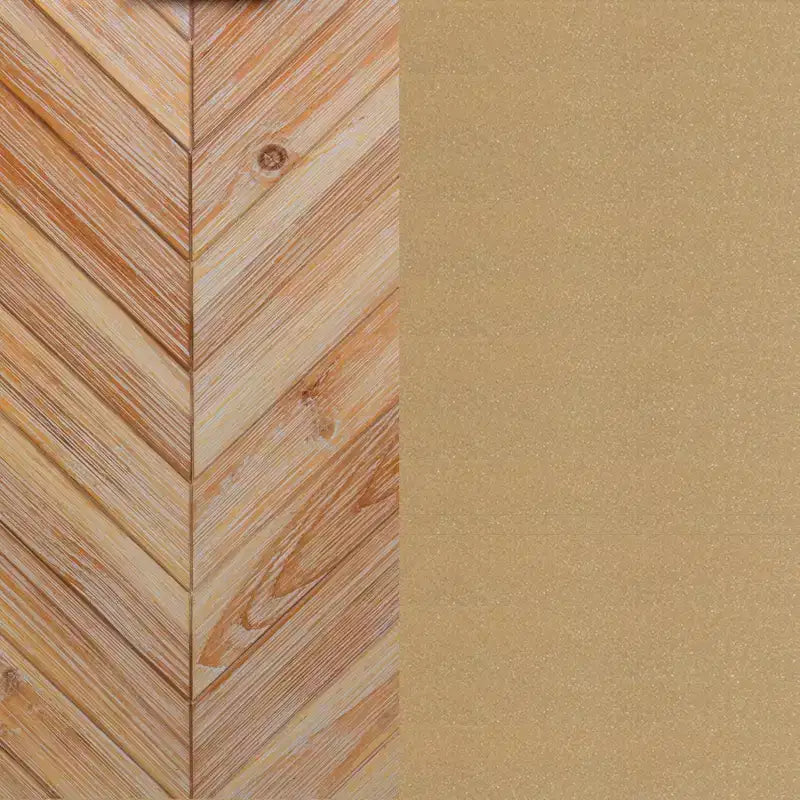 Meuble en bois à chevrons
