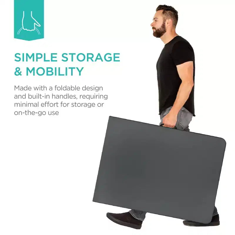 Table pliante en plastique de 1,8 m, pour intérieur et extérieur, robuste, portable avec poignée et verrouillage
